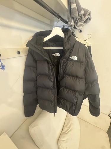 The North Face Nuptse 700 Black Hooded Down Ripstop Puffer Jacket Men's M