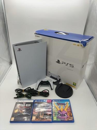 Sony PlayStation 5 (PS5) Disc Edition 825GB 1 Controller 3 Games RGB Lights