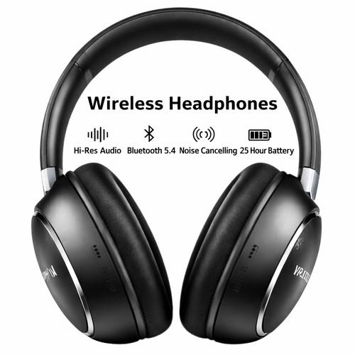 Wireless Bluetooth 5.4 Headphones with Noise Cancelling Over-Ear Earphones