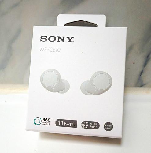 Sony WF-C510 Bluetooth In-Ear Earbuds MultiPoint Ambient Sound White - Brand New