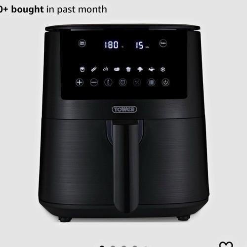 Tower T17147 Vortx 4.2L Digital Air Fryer 1400W Black, 8 Programs Timer