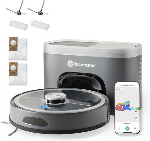 Vacmaster REi Robot Vacuum Cleaner Self Empty Dock LiDAR 4000Pa App Grey