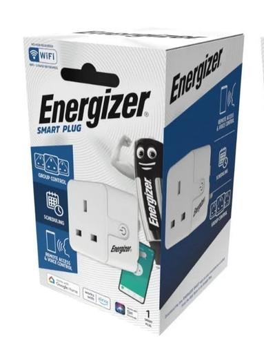 SMART WIFI PLUG UK 3 PIN ENERGIZER - App Remote Control Alexa Google Scheduling